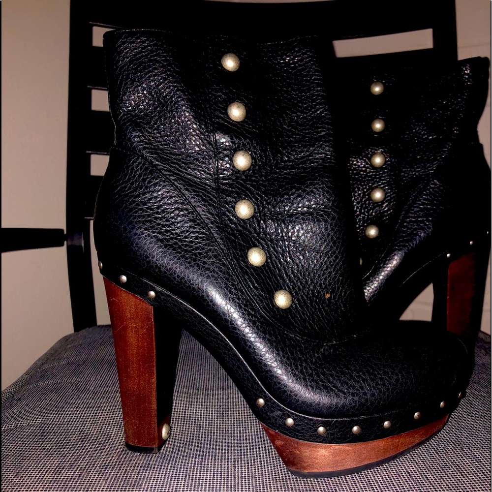 UGG Studded Wooden Heel Booties